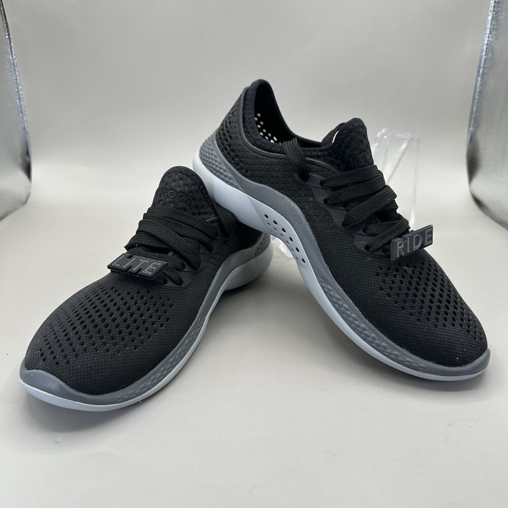 Women's Crocs LiteRide 360 Pacer Sneakers Shoes Black Size 5 US **EXCELLENT** - Picture 4 of 9